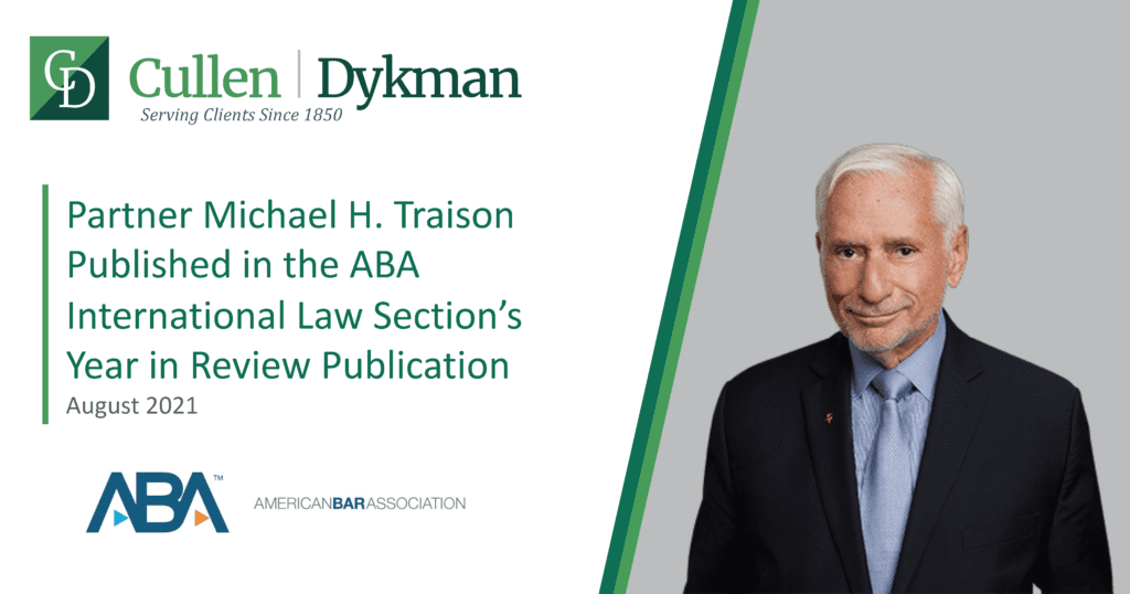 Partner Michael H. Traison Published in the ABA International Law