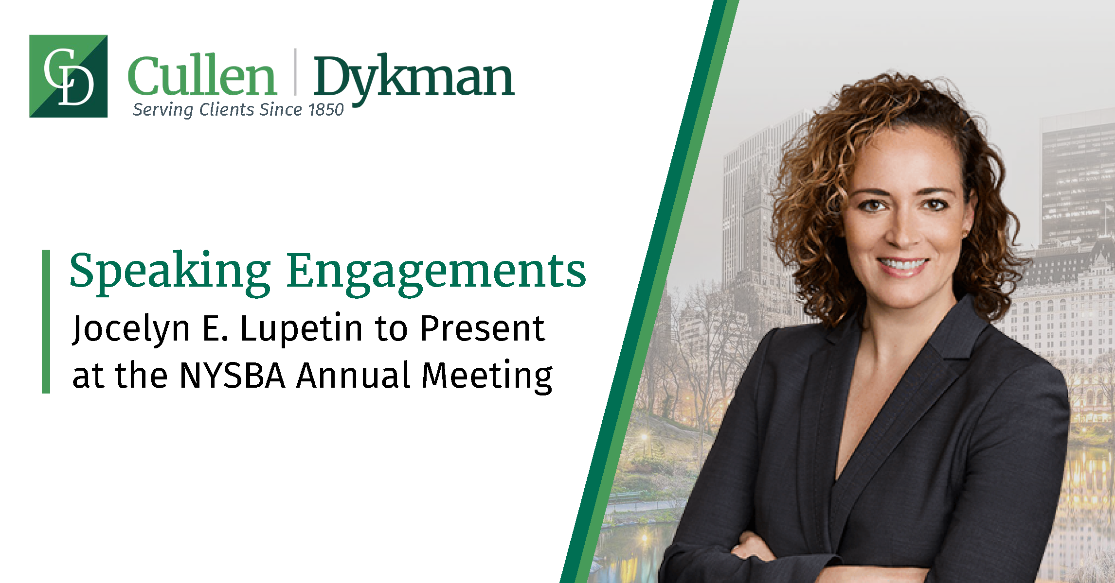 Jocelyn E. Lupetin to Present at the NYSBA Annual Meeting Cullen and