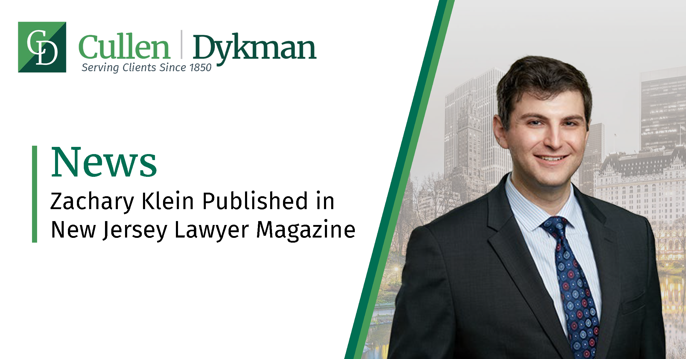 Zachary Klein Published in New Jersey Lawyer Magazine - Cullen and ...